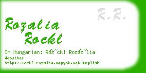 rozalia rockl business card